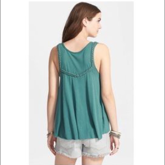 SOLD Free People Teal Braided Tank Top - Picture 5 of 6